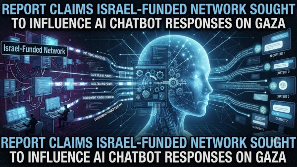 Report Claims Israel-Funded Network Sought to Influence AI Chatbot Responses on Gaza