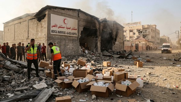 Israeli Strike Hits Medical Warehouses Near Al-Aqsa Hospital Amid Gaza Health Crisis