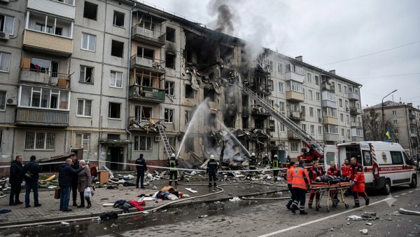 Russian Missile Strikes on Kyiv Kill at Least Nine, Dozens Injured