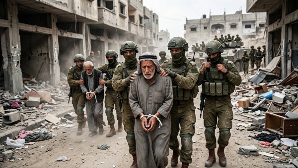 Leaked Gaza Image Raises Allegations Israeli Forces Used Elderly Palestinians as Human Shields