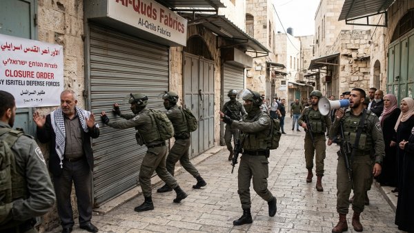 Israeli Forces Raid Hebron, Force Palestinian Shops to Close