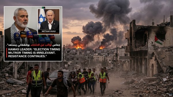 Hamas Rejects Calls to Consider Netanyahu’s Election Timing as Gaza Attacks Escalate