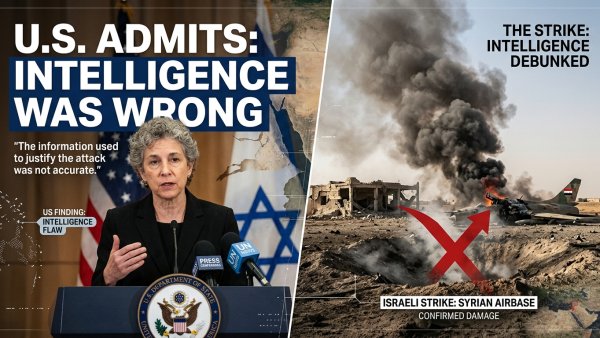 US Says Intelligence Behind Israeli Strike on Syrian Air Base Was Wrong