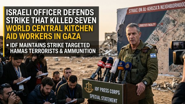 Israeli Officer Defends Strike That Killed Seven World Central Kitchen Aid Workers in Gaza