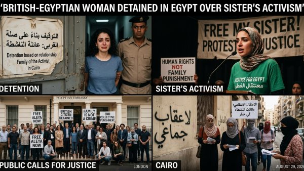 British-Egyptian Woman Detained in Egypt Over Sister’s Activism