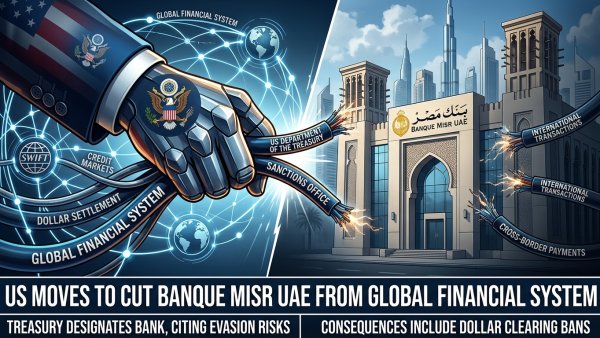 US Moves to Cut Banque Misr UAE From Global Financial System