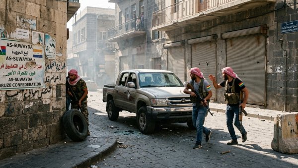 Syria Suwayda Clashes: Rival Druze Militias Reportedly Exchange Fire