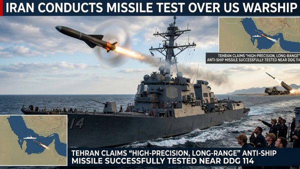 Iran Says New Anti-Ship Missile Was Tested Over US Warship