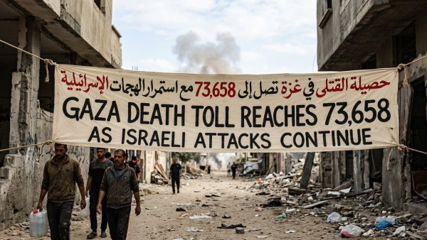 Gaza Death Toll Reaches 73,658 as Israeli Attacks Continue