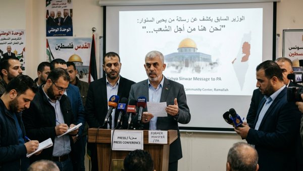 Former PA Minister Reveals Message He Says Yahya Sinwar Asked Him to Convey
