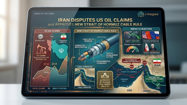 Iran Disputes US Oil Claims and Approves New Strait of Hormuz Cable Rule