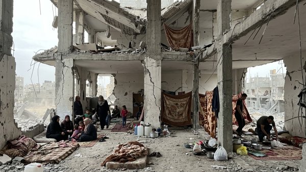 Gaza Families Forced to Shelter in Buildings at Risk of Collapse