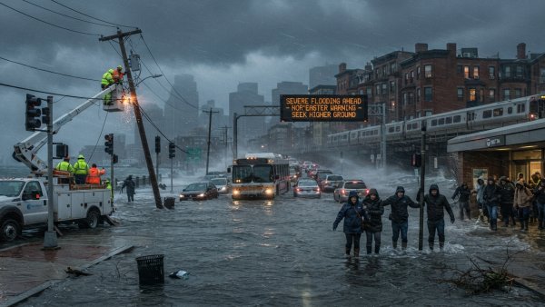 Nor’easter Brings Flooding, Power Outages and Travel Disruption to US Northeast
