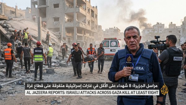 Israeli Attacks Across Gaza Kill at Least Eight, Al Jazeera Reports