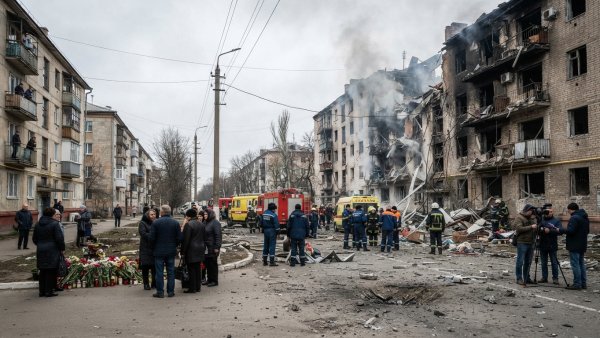 Five Killed as Russia and Ukraine Trade Strikes