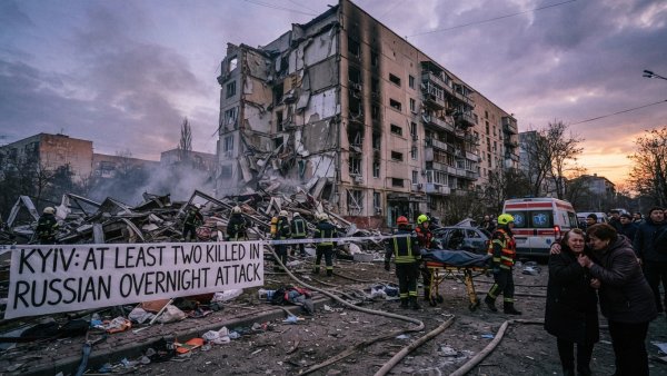At Least Two Killed in Kyiv During Russian Overnight Attack