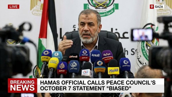 Hamas Official Calls Peace Council’s October 7 Statement Biased