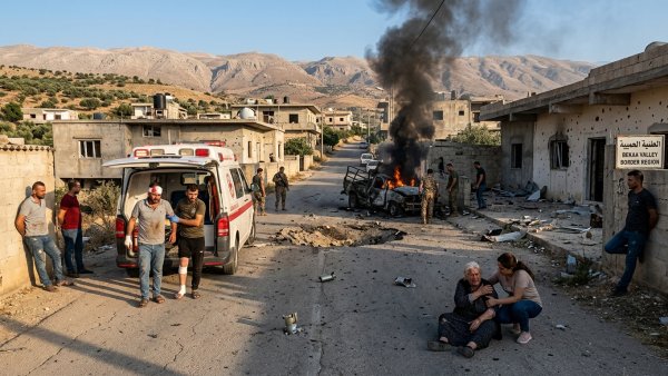 Israeli Drone Strike Wounds Six in Lebanon Near Syrian Border