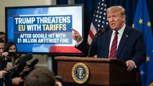 Trump Threatens EU With Tariffs After Google Hit With $1 Billion Antitrust Fine