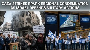 Gaza Strikes Spark Regional Condemnation as Israel Defends Military Actions