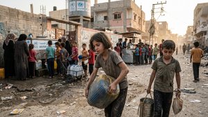 Daily Struggle for Water and Food Takes a Heavy Physical Toll on Gaza’s Children