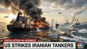 US Strikes Iranian Oil Tankers as Iran-US Conflict Escalates in Strait of Hormuz