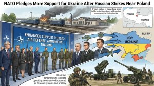 NATO Pledges More Support for Ukraine After Russian Strikes Near Poland
