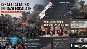 Israeli Attacks in Gaza Escalate as Mediators Work to Preserve Ceasefire