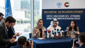 UAE Influencers Defend Staying During Netanyahu’s UN Speech